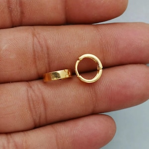 20k Yellow Gold Hoop earrings Bali Earrings