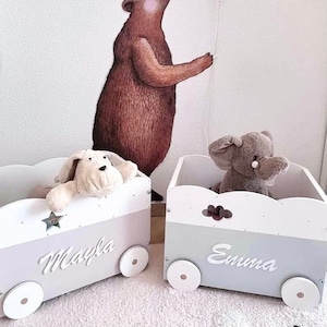 Personalized wooden toy box