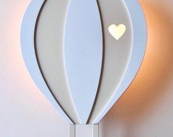 Wandlamp luchtballon kinderlamp wandlamp slaaplicht houten lamp babylamp kinderkamer nachtlampje nachtlampje