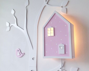 Nursery wall light house