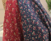 double layer cotton fabric by half yard, medium thickness fabric for spring autumn clothing, floral fabric for quilted jacket homewear