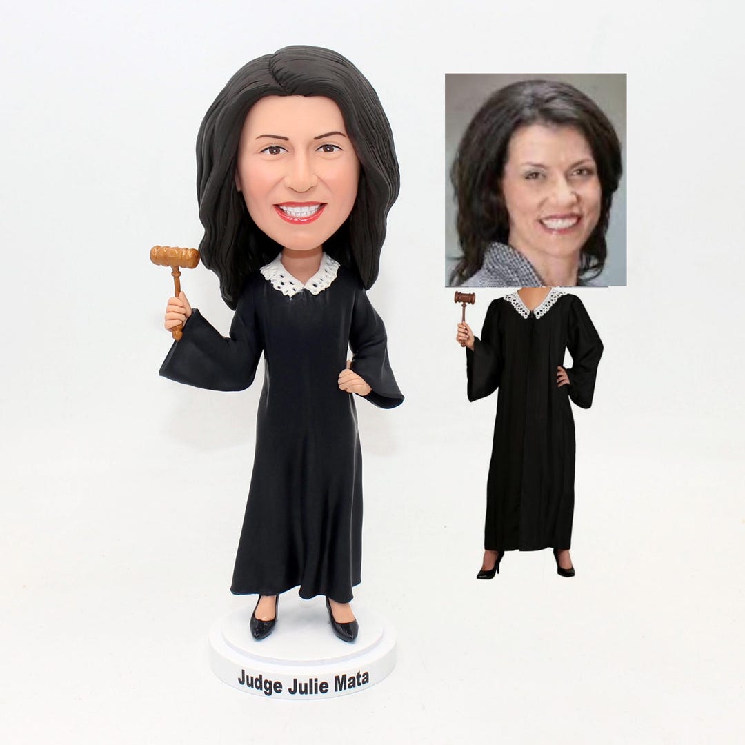 Judge Wrapper Custom Judge Bobblehead, Personalized Judge Figurine With Gavel, Custom ...