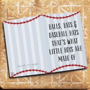 Bälle Fledermäuse & Baseballmützen daraus sind Grußkarte Geburtstags-Babyparty-Geschenk für Jungen-Kleinkind-erster Geburtstags-Kinder