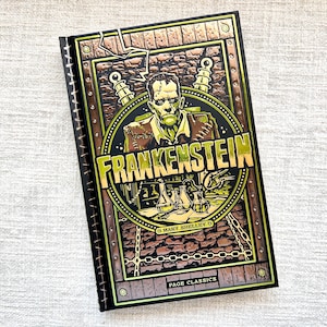 Mary Shelley Frankenstein Book Best Seller Collectible Special Gift Edition Book Classic Literature Book Collection Metallic Cover Artwork