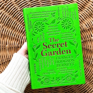 The Secret Garden Frances Hodgson Burnett Special Gift Edition Book Faux Leather Collectible Fiction Novel Literature Display Cover Floral