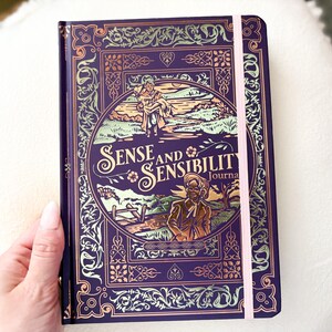Lined Journal Sense & Sensibility Jane Austen Best Seller Collectible Special Gift Edition Book Classic Literature Gold Pages Notebook