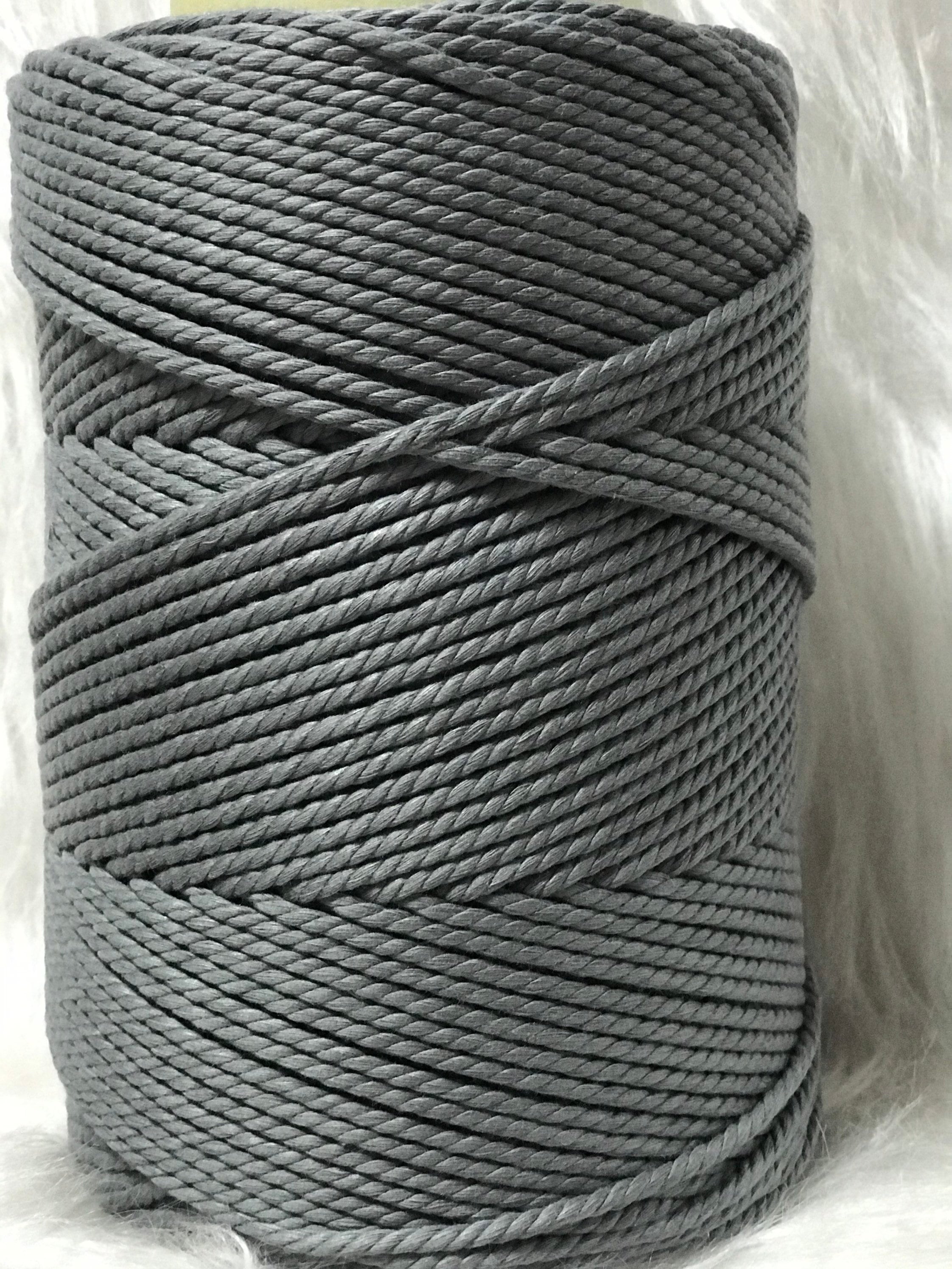 131DARK GREY 4mm Twisted Colour Rope Macrame Rope 3 Ply Etsy