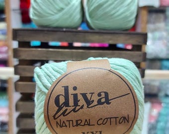 Diva Natural Cotton XXL, 100% recycelte Baumwolle, Häkelgarn, Chunky Yarn, XXL Garn,