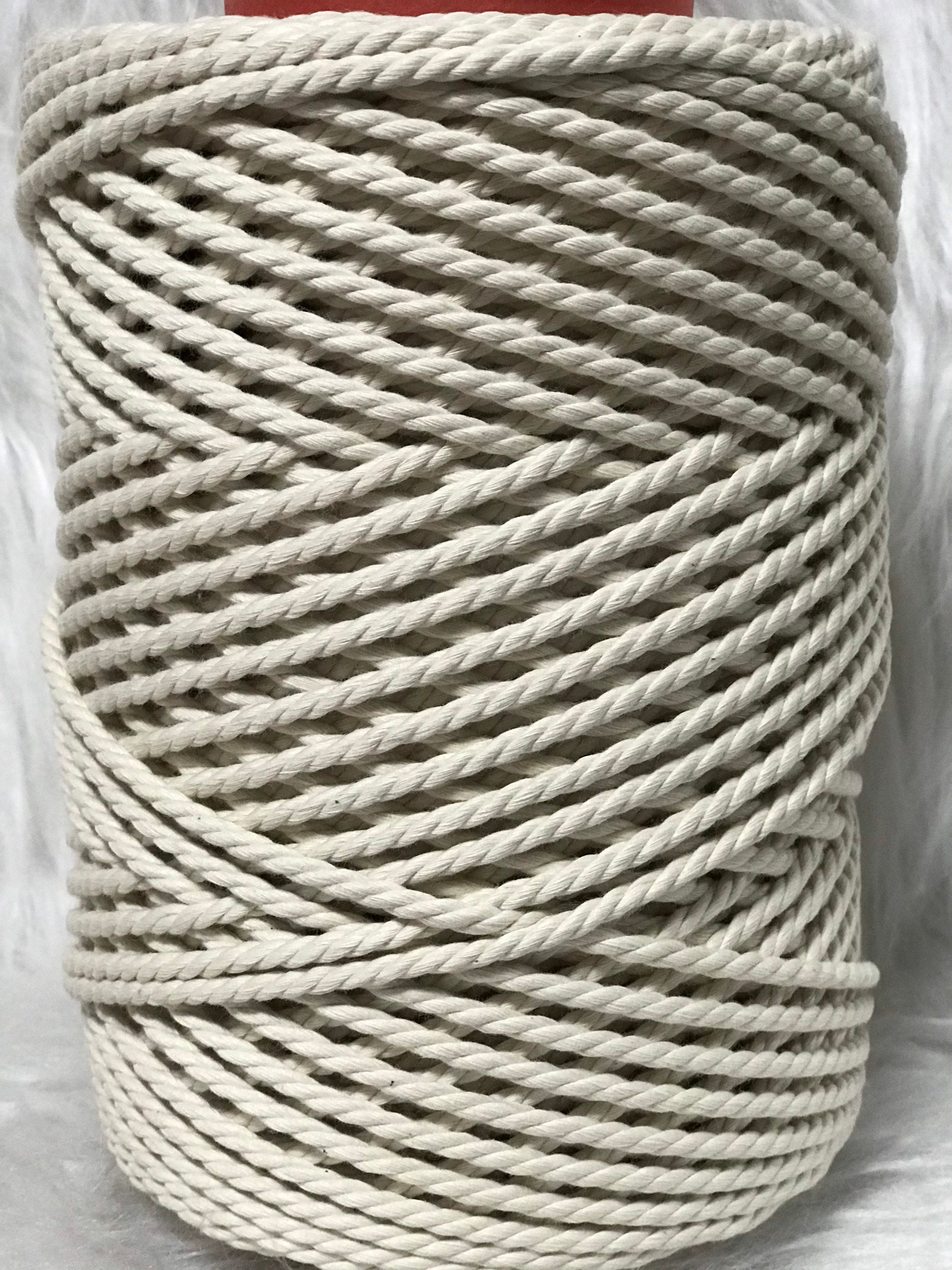 5mm Rope Natural/Ecru 5mm 3 Ply Cotton Rope 1kg 100 Cotton Etsy