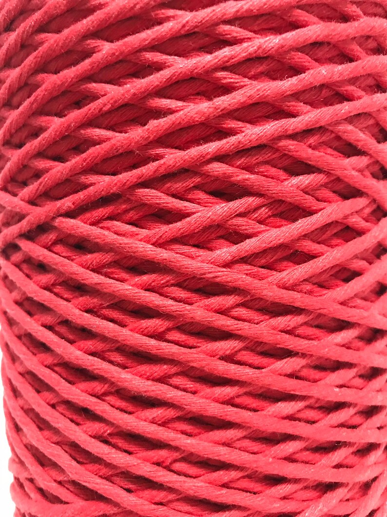 Single Twist 1kg 100/% Cotton Super Soft Cord 3mm Coloured Macrame Cord