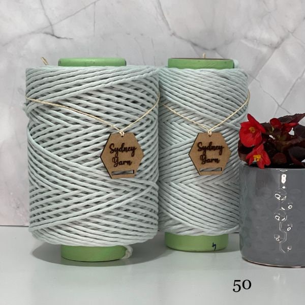 3mm Macrame Cord Cotton Rope 100m Twisted String Natural Coloured