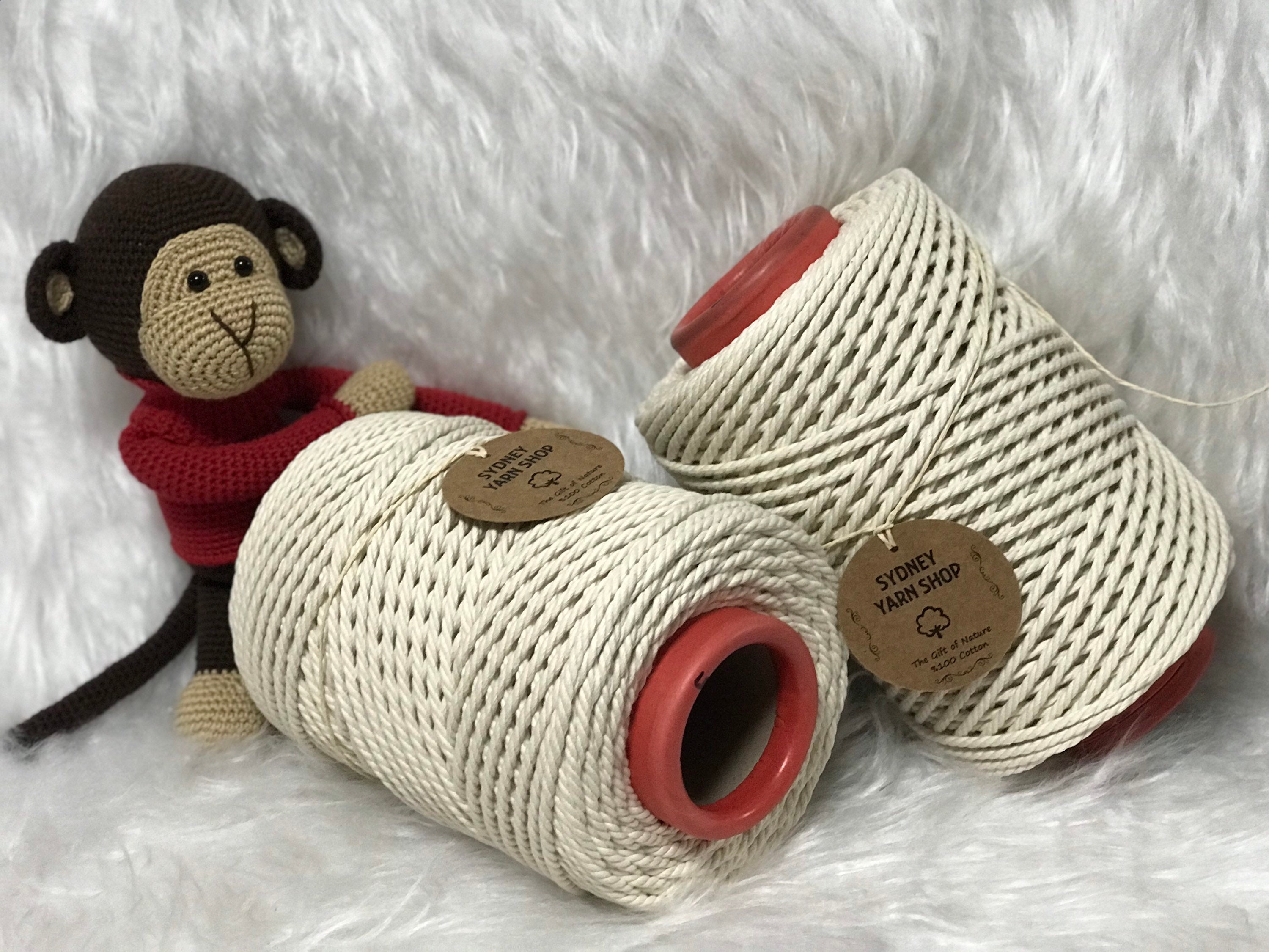 5mm Rope Natural/Ecru 5mm 3 Ply Cotton Rope 1kg 100% Cotton | Etsy