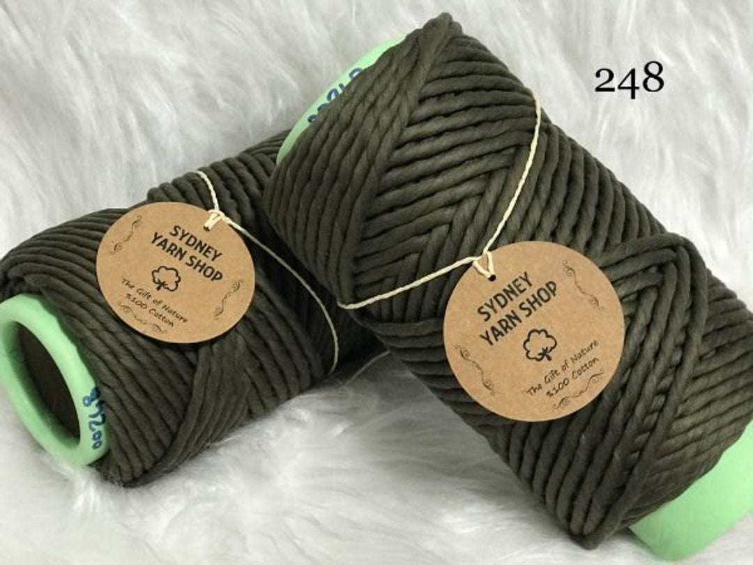 Patchwork String Green Pine Green 6mm Cotton String: Macrame Cord, 50m - Etsy