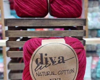 Diva natürliche Baumwolle XXL Garn 100% recyceltes Chunky häkeln Strickgarn