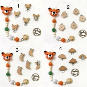 Natural Wooden Pacifier Clips