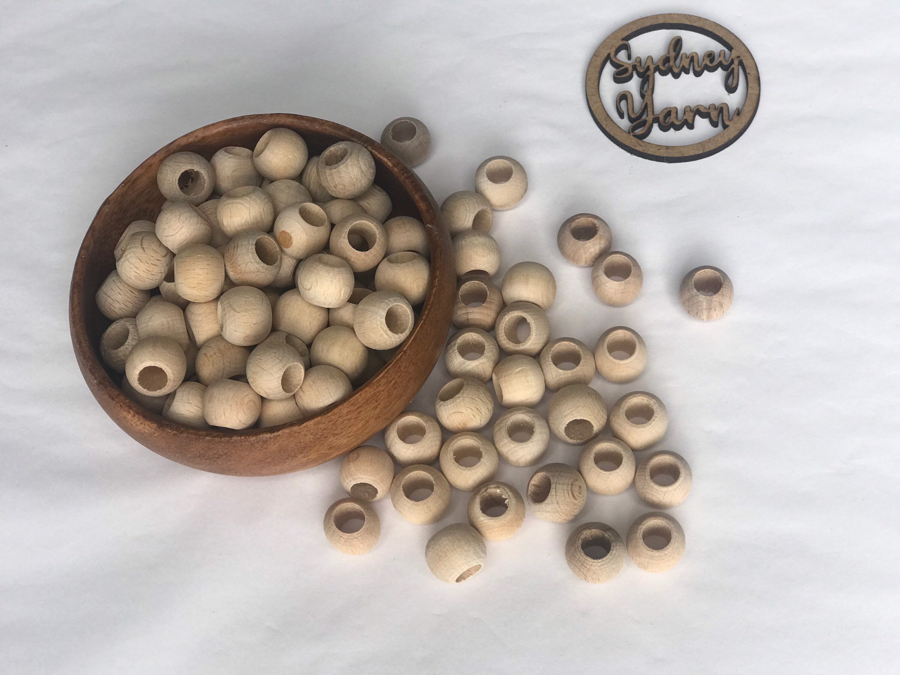 Wooden Beads 1.5cm Small Etsy Australia