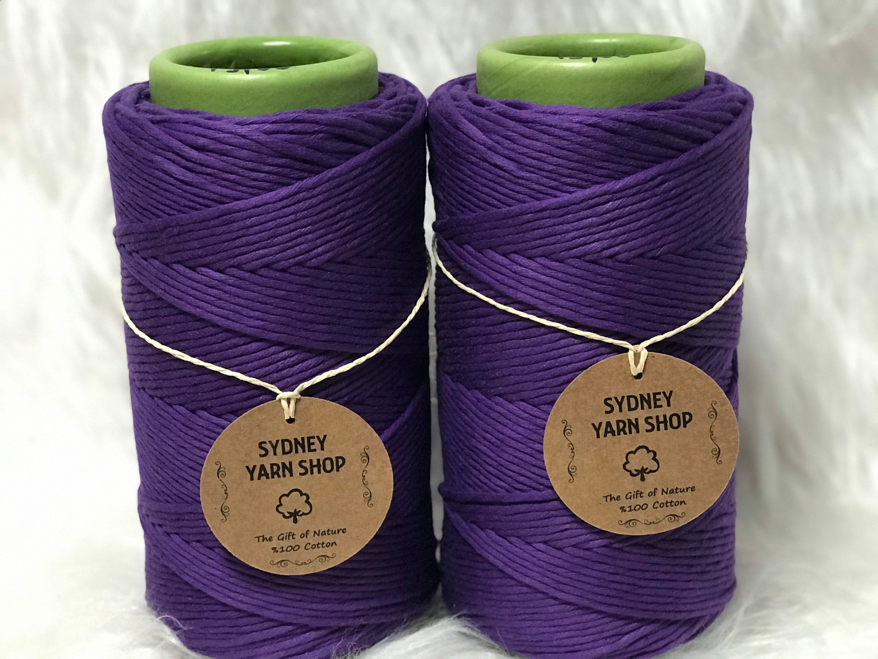 151VIOLET 3mm Coloured Macrame String Macrame Cotton Etsy