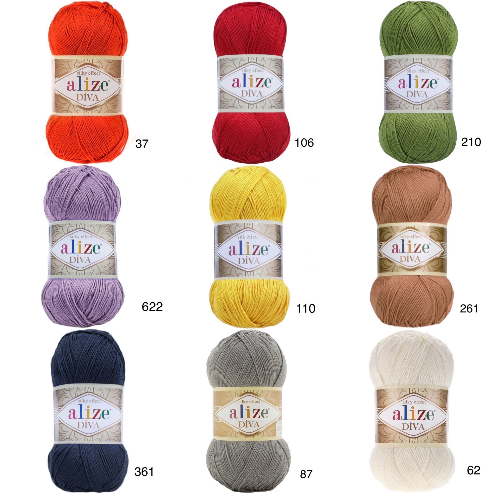 Lot de 4 pelotes de fil à tricoter 100% microfibre acrylique Alize Diva effet soie pour crochet Art Lace Craft 400 g Couleur 1532 m 57 Bordeaux