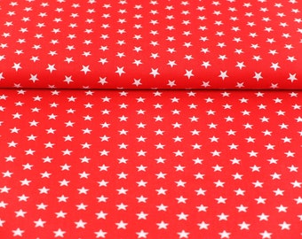 Baumwollstoff  Sterne rot  50 x 148 cm  Patchwork Stoffe Stoffreste Öko Tex 100 zertifiziert