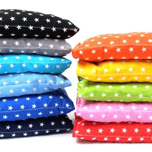 CHERRY SEED PILLOW heat cushion grain cushion various colors STARS 30 x 20 cm to 40 x 30 cm image 1