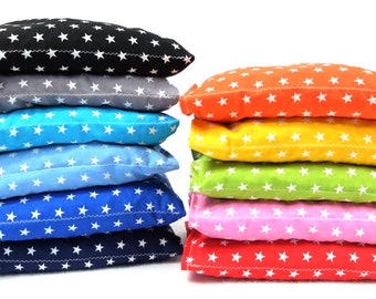 RAPS PILLOW heat cushion grain cushion various colors STARS 30 x 20 cm to 55 x 30 cm