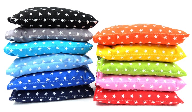 CHERRY SEED PILLOW heat cushion grain cushion various colors STARS 30 x 20 cm to 40 x 30 cm image 1
