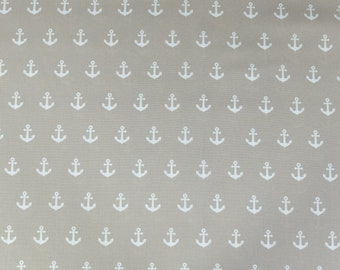 Cotton fabric MARITIM ANCHOR SAND 50 x 140 cm patchwork fabrics fabric scraps Oeko Tex 100 certified