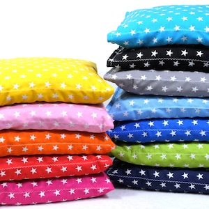 CHERRY SEED PILLOW heat cushion grain cushion various colors STARS 30 x 20 cm to 40 x 30 cm image 2