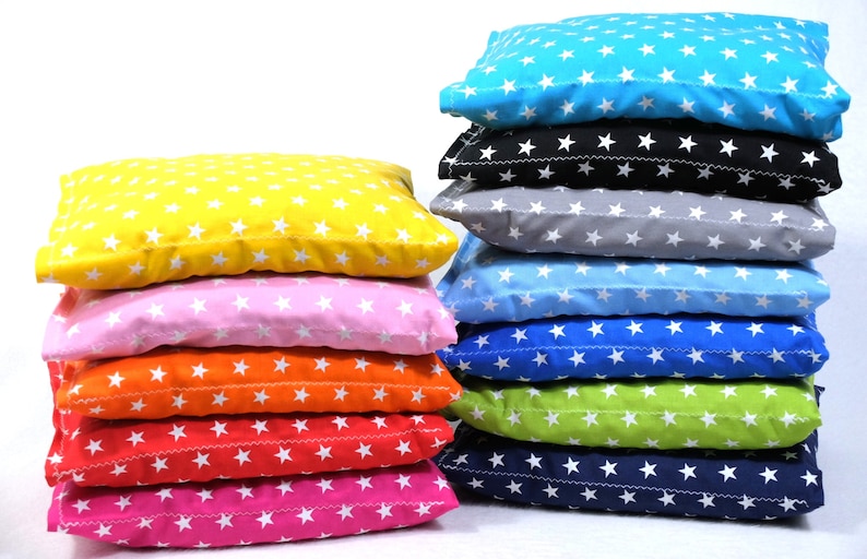 CHERRY SEED PILLOW heat cushion grain cushion various colors STARS 30 x 20 cm to 40 x 30 cm image 2