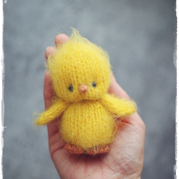 Little Chicken Knitting PATTERN PDF, Easter ideas, knitted tutorial, easy and fast flat knitting, Spring decoration