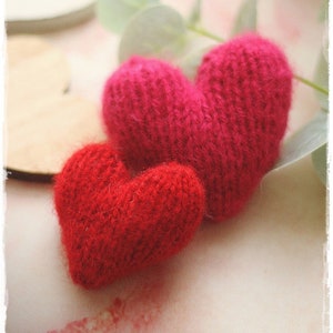 Knitting 3d HEART pattern PDF, knitted heart, Valentine's Day, knitting tutorial, love