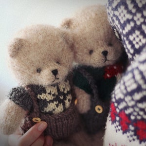 Teddy Bear, knitting PATTERN PDF, knitted animal toy, 23cm, knit cute bear, knitting tutorial