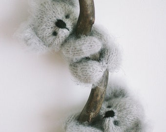 Teddybär, KOALA-Bär-Strickmuster PDF, gestricktes Tierspielzeug, 15 cm, süßer Bär stricken, Strickanleitung, Strickideen diy PDF-Download