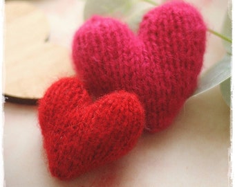 Knitting 3d HEART pattern PDF, knitted heart, Valentine's Day, knitting tutorial, love