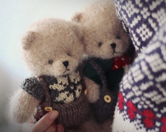 Teddy Bear, knitting PATTERN PDF, knitted animal toy, 23cm, knit cute bear, knitting tutorial