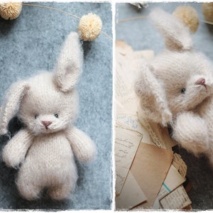Rabbit knitting PATTERN, knitted animal toy