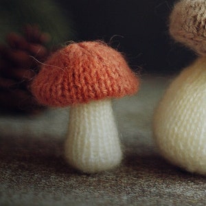 Small Knitting Mushroom, KNITTING PATTERN pdf