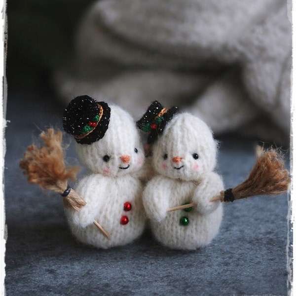 SNOWMAN Knitting PATTERN PDF, winter, christmas knitting, Knitted stuffed toy, christmas decoration, crochet hat