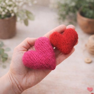 PDF, modello per lavorare a maglia il CUORE • Cuore morbido lavorato a maglia in 3D • Lavoretto per San Valentino • Maglia facile