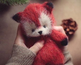 FOX knitting PATTERN pdf, Knitted animal toy tutorial