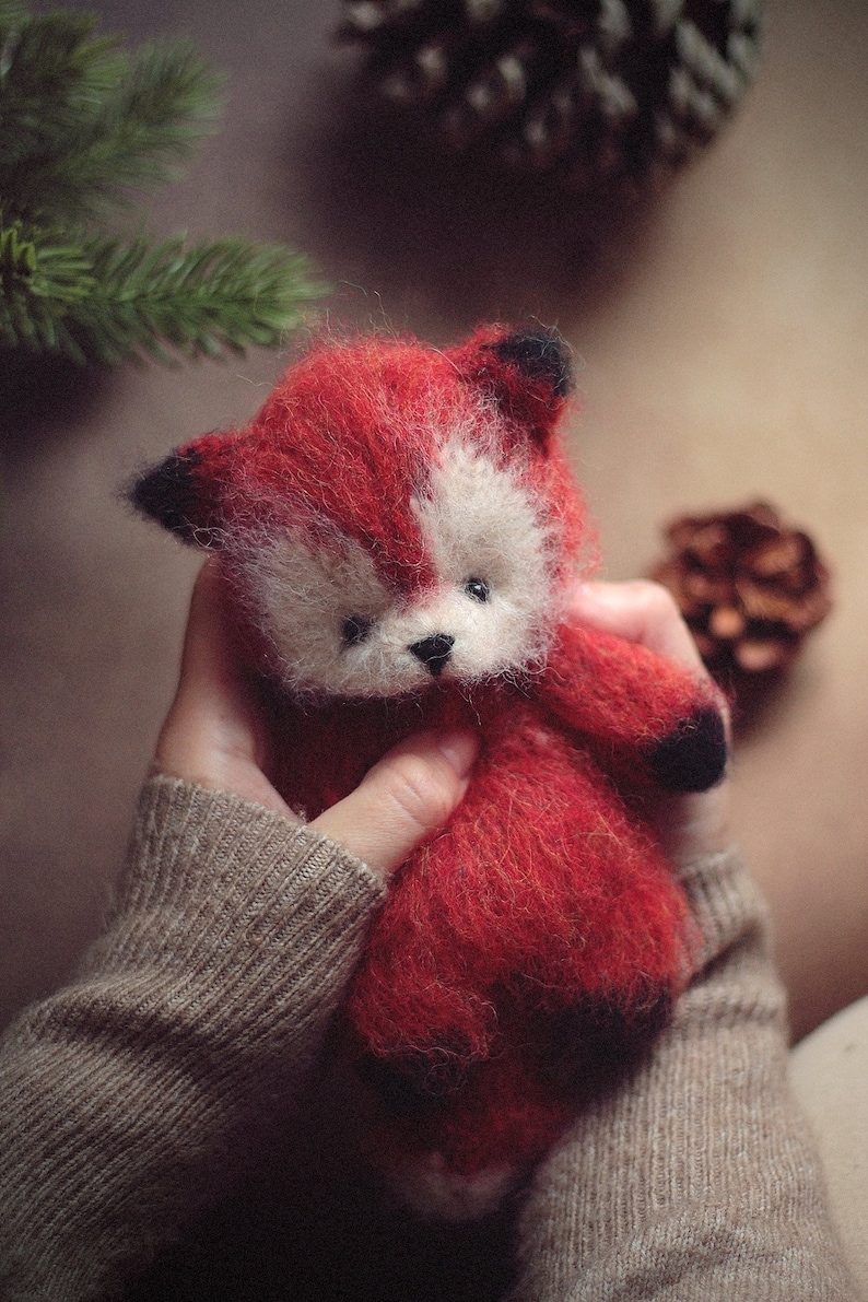 FOX knitting PATTERN pdf, Knitted animal toy tutorial image 1