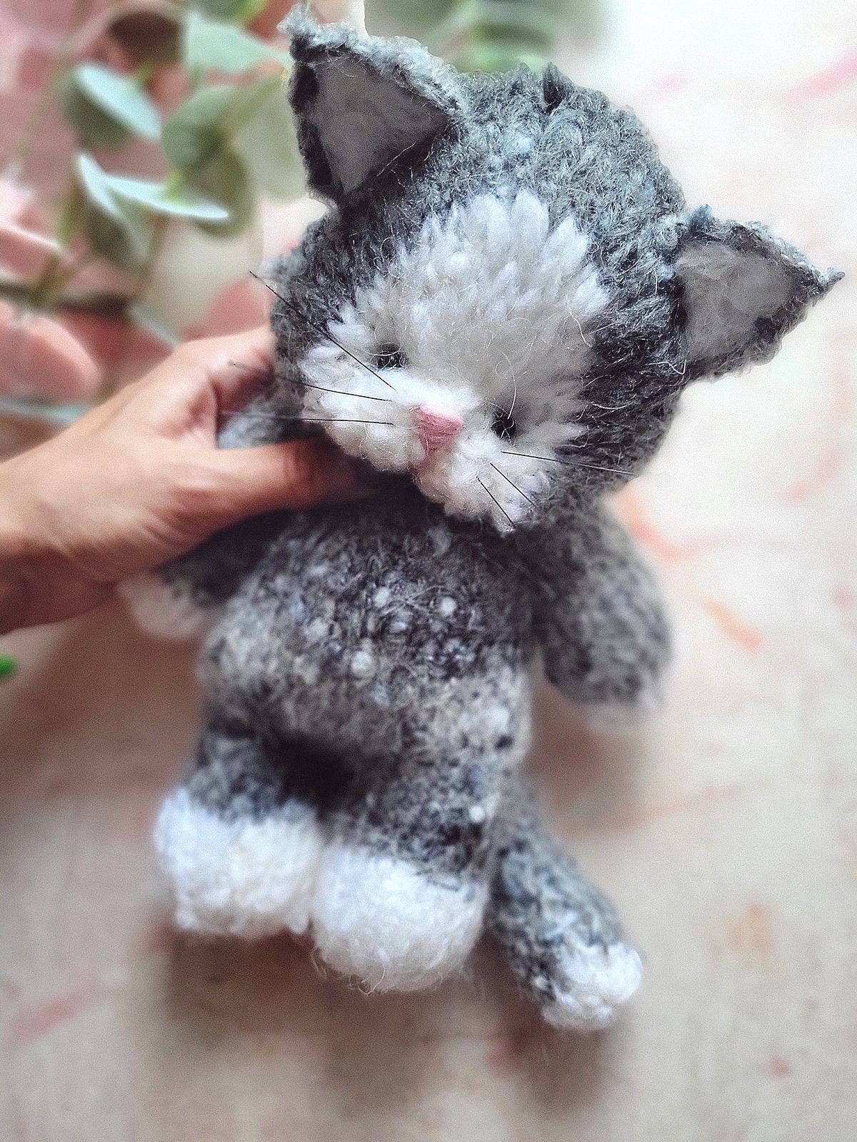 CAT knitting PATTERN knitted animal toy Etsy Polska