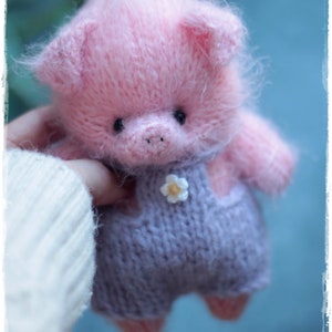 PIG knitting PATTERN pdf, Knitted animal TOYS 7 inch image 6