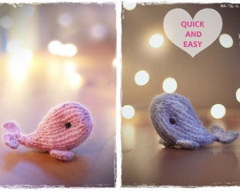 Little WHALE, knitting PATTERN, knitted animal toy