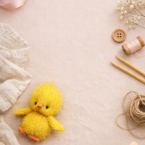 PDF, Strickanleitung für ein kleines Huhn, Osterideen, gestricktes Spielzeug, einfaches und schnelles Flachstricken