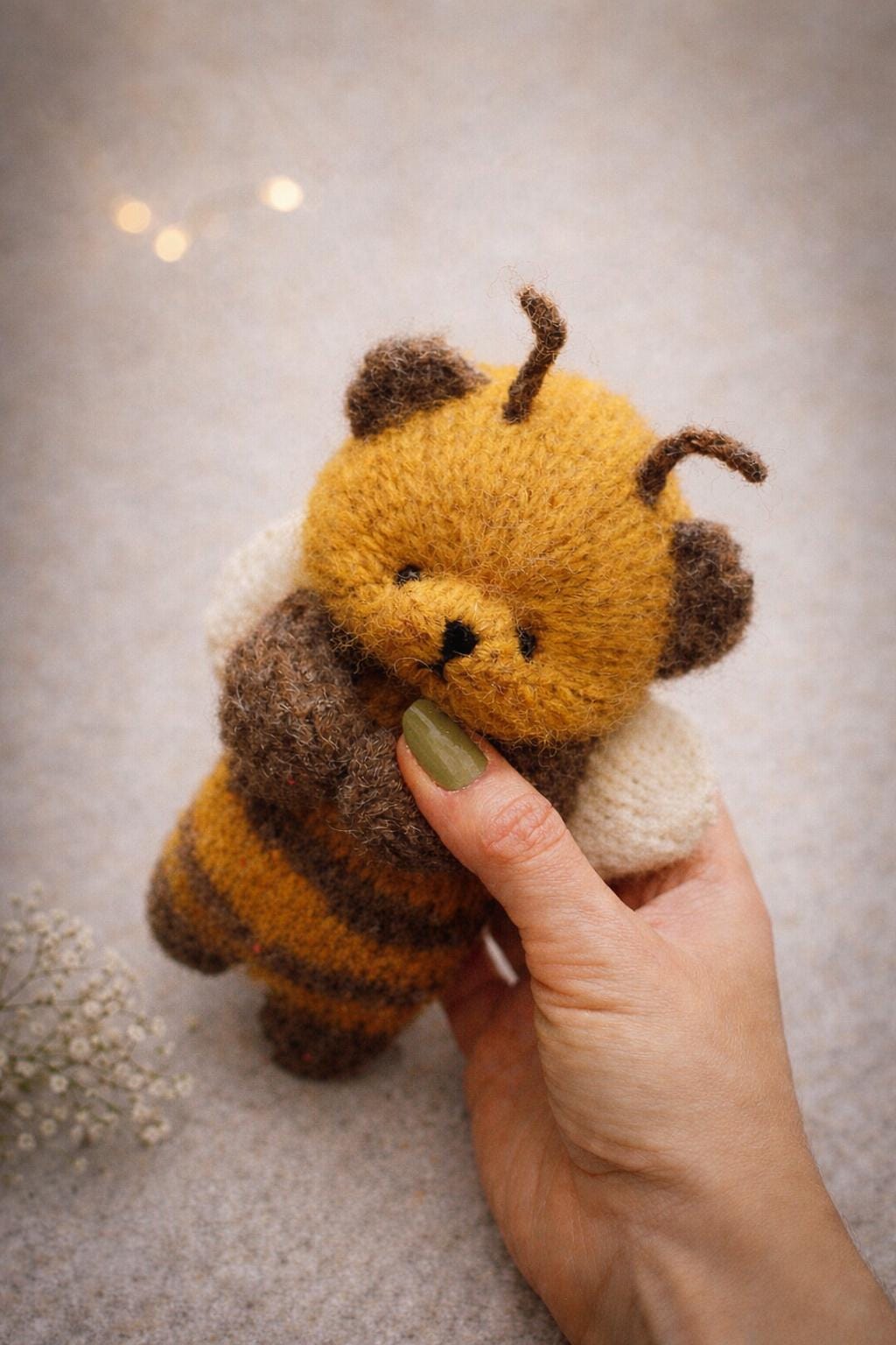 Bumble Bee Knitting Pattern PDF Tutorial, Teddy Bear Toy for Nursery ...