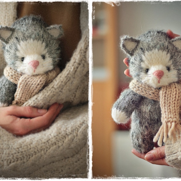 Cat Knitting Pattern Etsy
