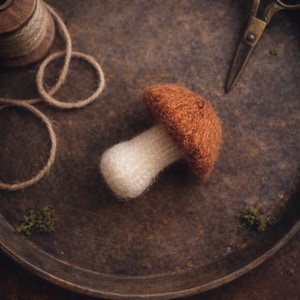 PDF, Small Knitting Mushroom, knitted soft toy PATTERN