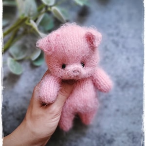 PIG knitting PATTERN pdf, Knitted animal TOYS 7 inch image 4