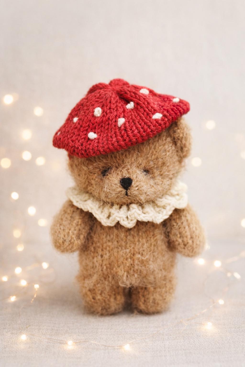 PDF, Knitted Toadstool Outfit PATTERN for Teddy Bear, Mushroom Hat ...